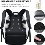 Laptop Backpack,Business Travel Anti Theft Slim Durable Laptops Backpack with USB Charging Port,Water Resistant College School Computer Bag for Women & Men Fits 15.6 Inch Laptop and Notebook - Black - Image 5